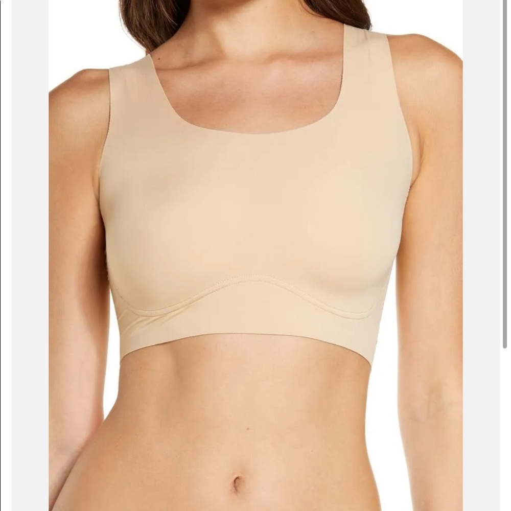 2 New! $58 True & Co True Body Lift Scoop Neck Bralette Desert Sz M Full Cup